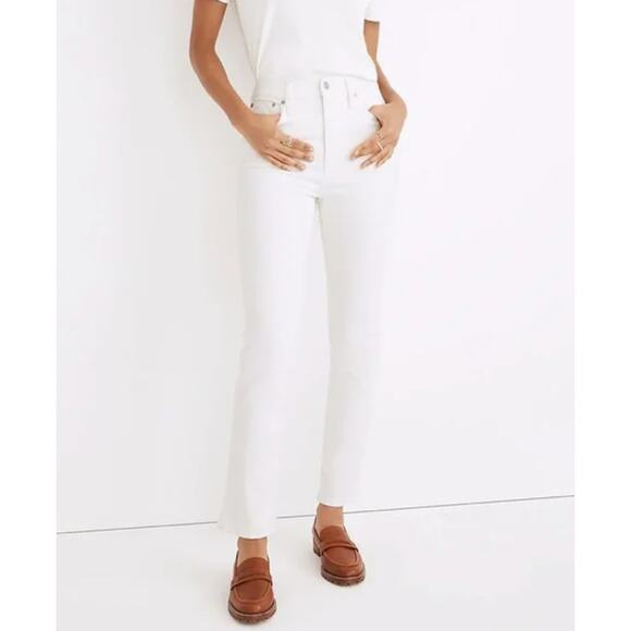MADEWELL Womens Perfect Vintage Jeans 26 US 2 Tile White High Rise ND501 NWT - Picture 1 of 12